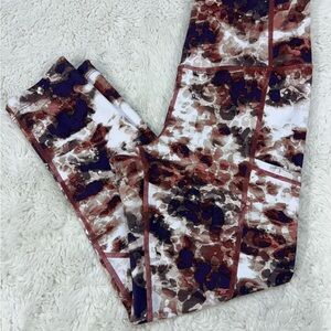 Layer 8 Women's Athletic Cropped Leggings Multicolor Colorful Size XS # 459